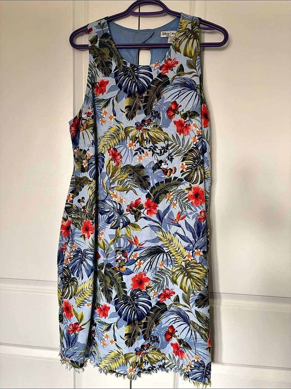Tommy Bahama Disney Jungle Jubilee Sleeveless Linen Shift Dress Linen Mini Dress